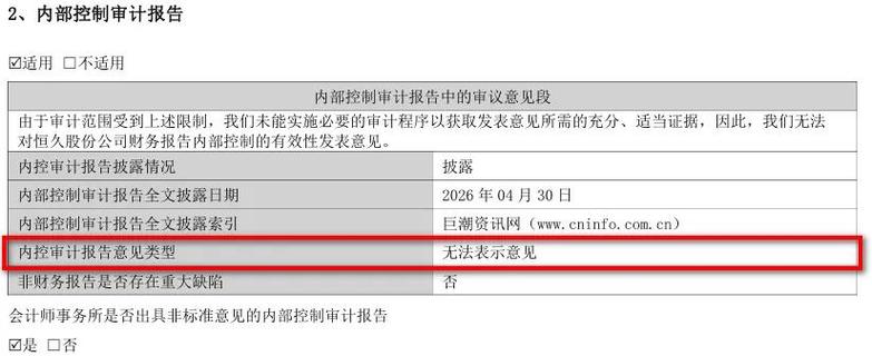 共有18家a股公司2025年度财务报表被出具无法表示意见审计报告